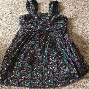 Floral thick strap blouse